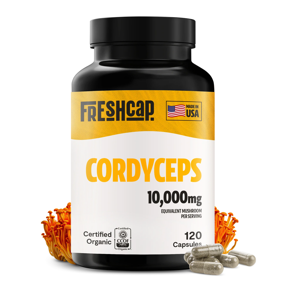 Organic Cordyceps Capsules – 120 Count