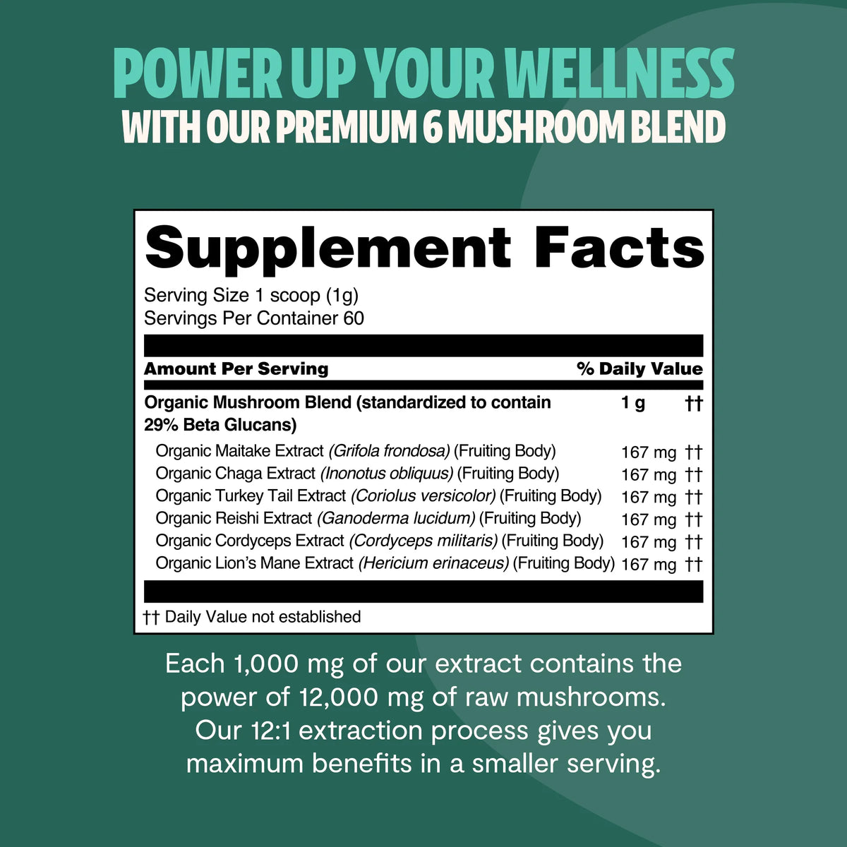 Ultimate Six-Mushroom Complex Powder