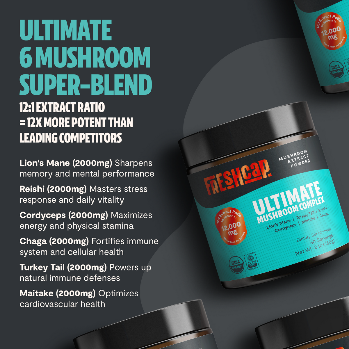 Ultimate Six-Mushroom Complex Powder