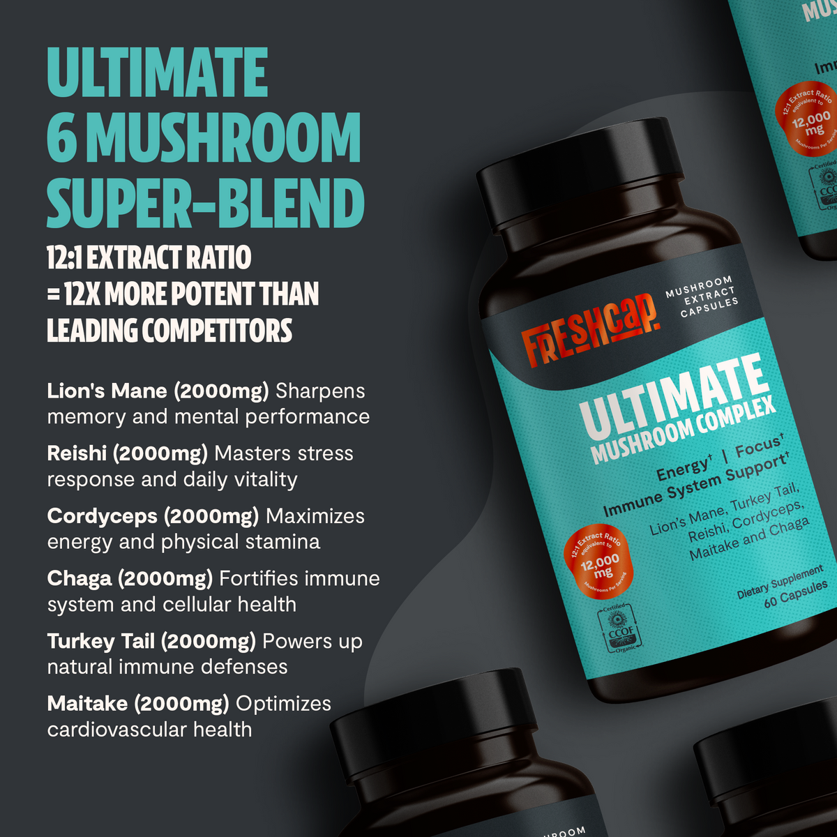 Organic Six-Mushroom Complex Capsules