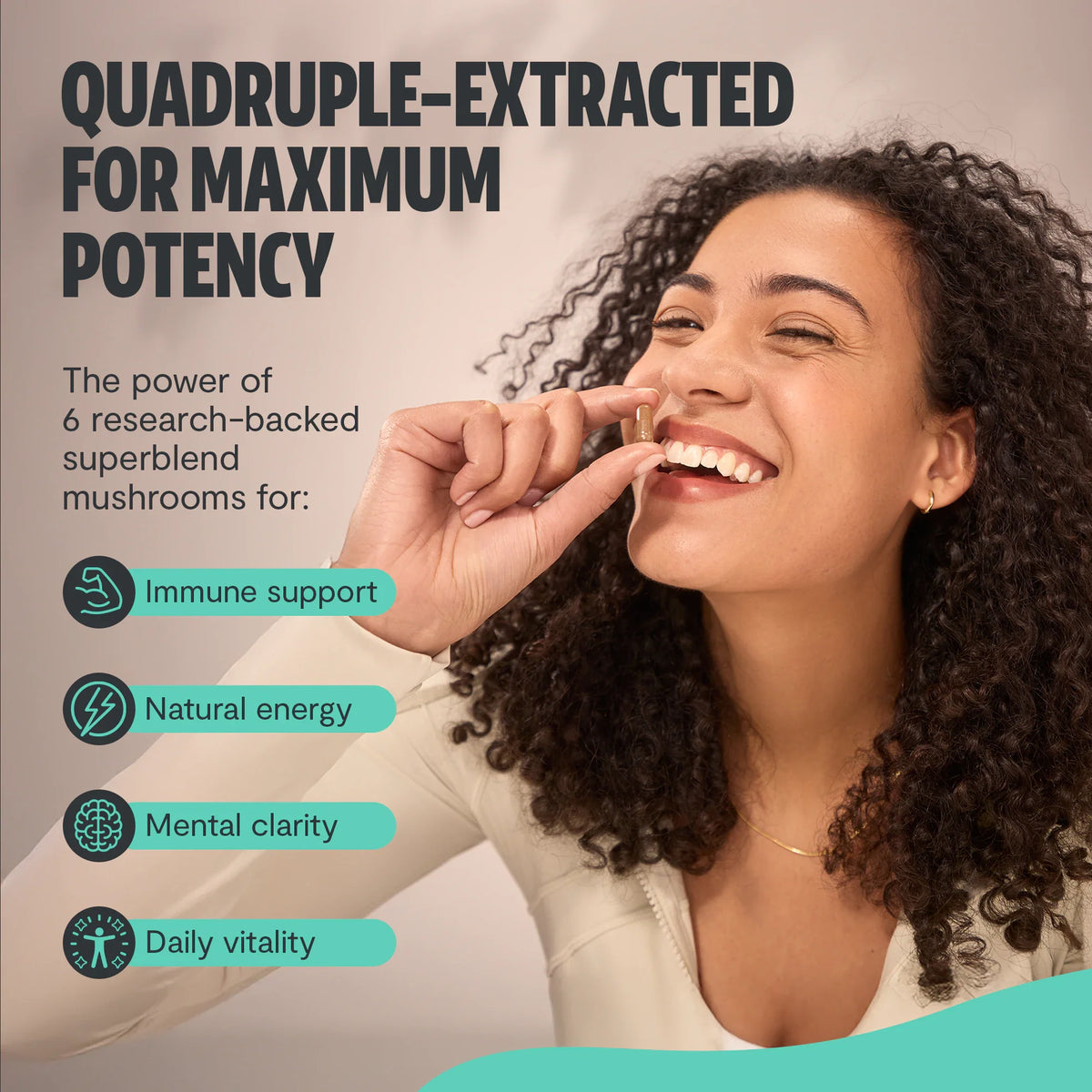 Organic Six-Mushroom Complex Capsules