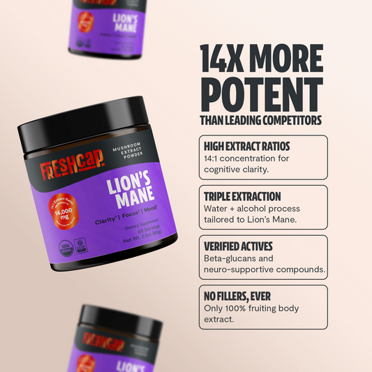 Organic Lion’s Mane Mushroom Powder – 60 Servings