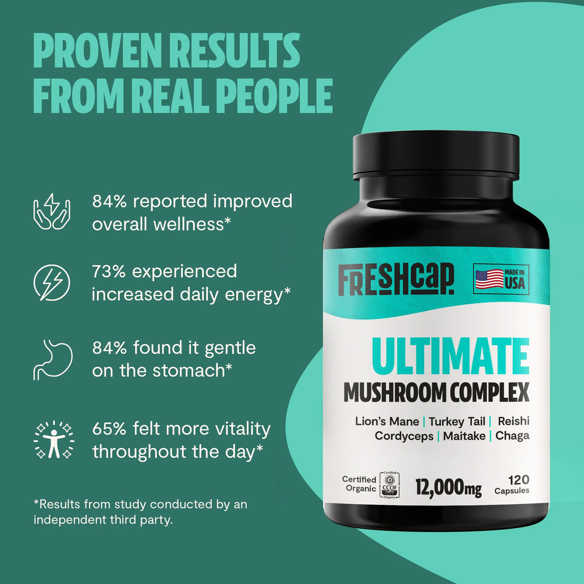 Organic Six-Mushroom Complex Capsules