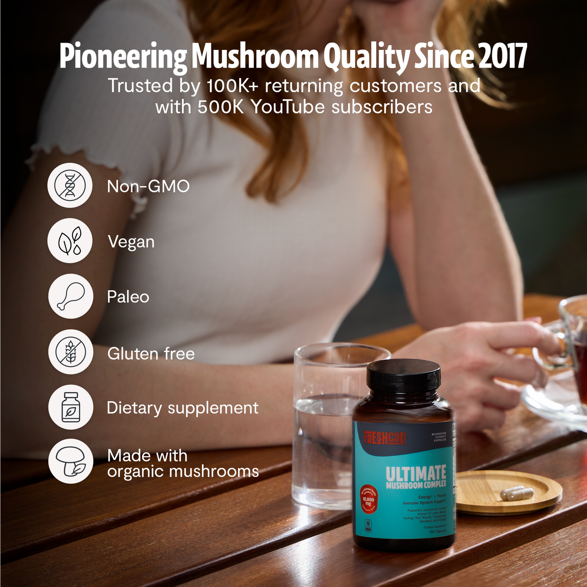 Organic Six-Mushroom Complex Capsules