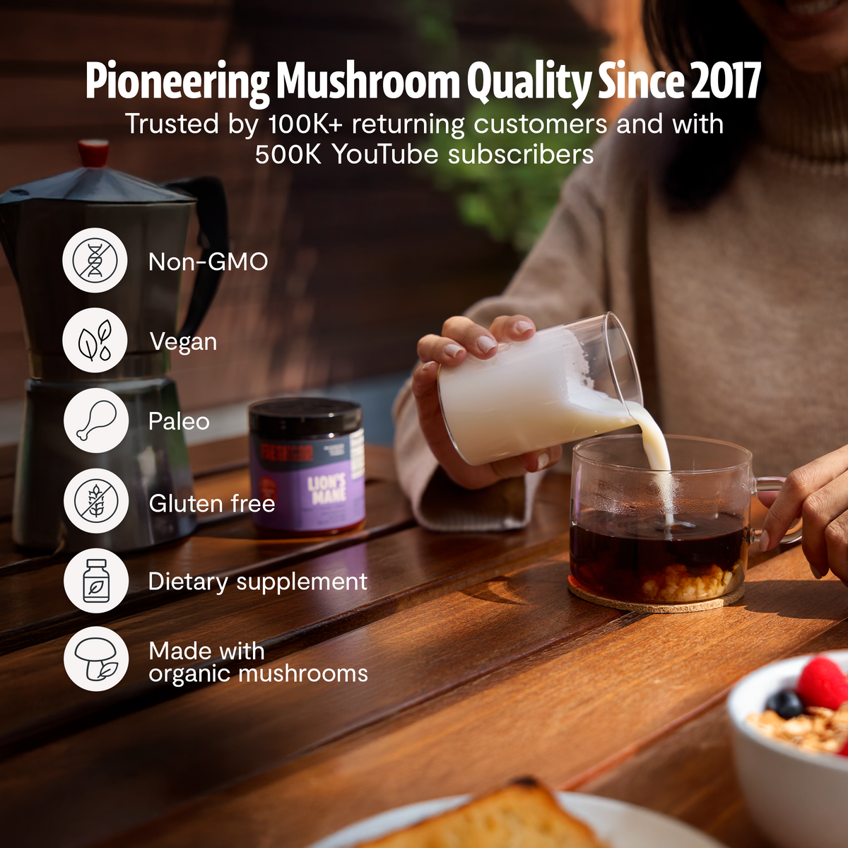 Organic Six-Mushroom Complex Capsules